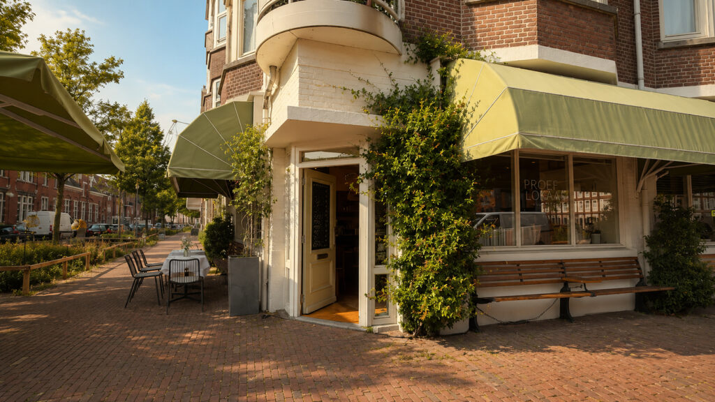 Proeflokaal terras buiten zomer